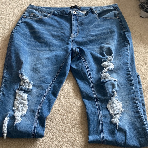 Ashley Stewart distressed jeans size 24 - Picture 3 of 9